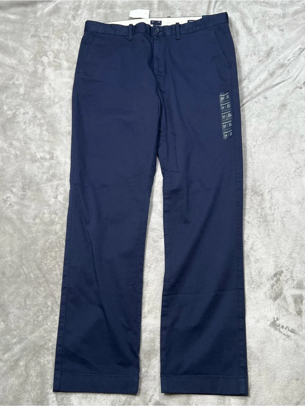 NWT J Crew Straight Fit Flex Pants Mens 36x32 Navy Blue Chino Stretch Cotton